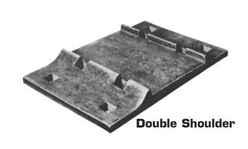 Doubles dames d'embases d'épaule dans un rail de grue ou un système de support de voie pour fixer les systèmes de attachement de rail entier