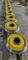 Roues de remorque de camion de rail du diamètre 640mm d'en 10204 avec la couleur de peinture jaune