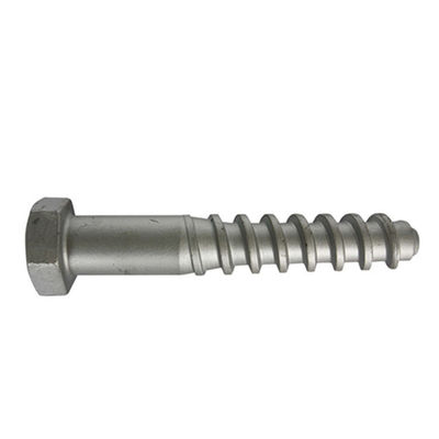 Attaches de voie de chemin de fer Ss25, OEM de Spike Carbon Steel Material de vis de rail de sortilège