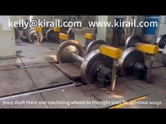 Les roues des véhicules ferroviaires pour tester si les roulements sont bien